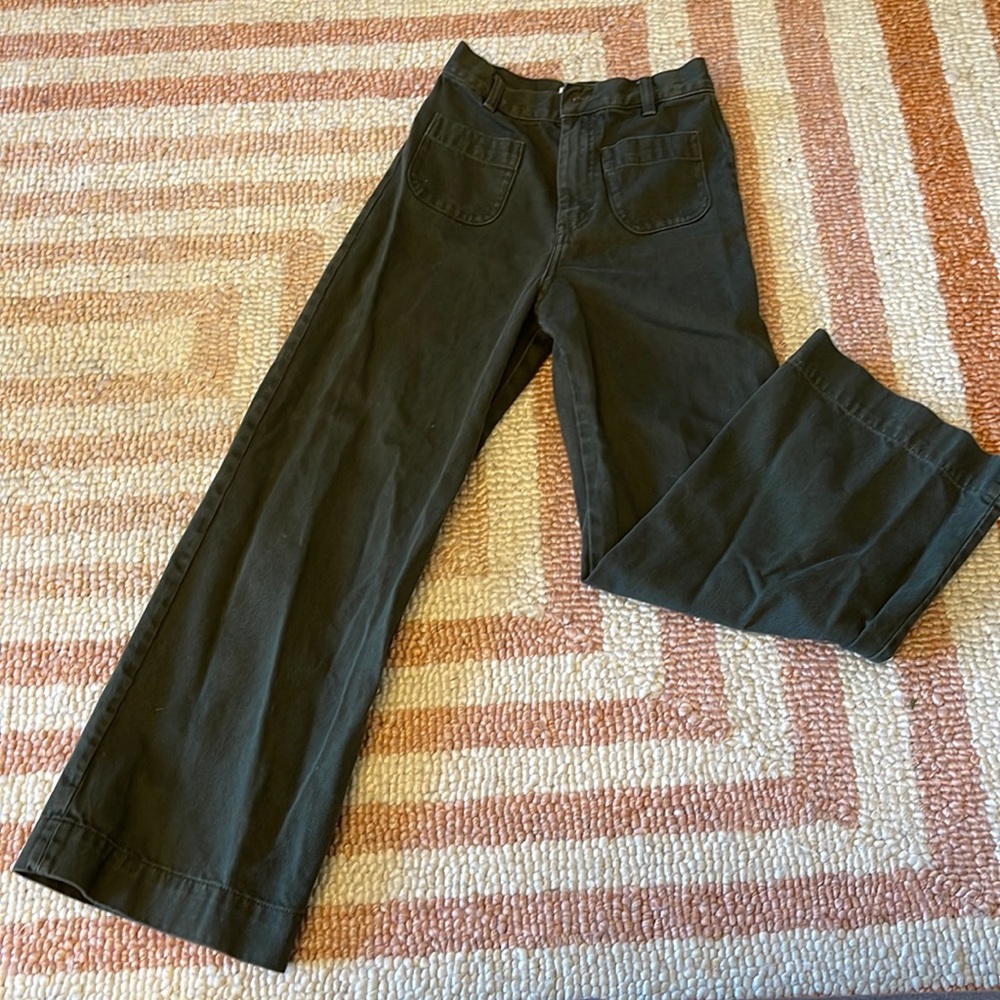 Army green jeans
